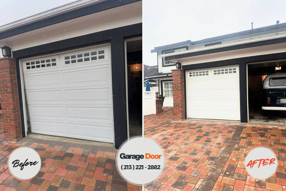 Before and after: garage door opener repair Labadieville, LA